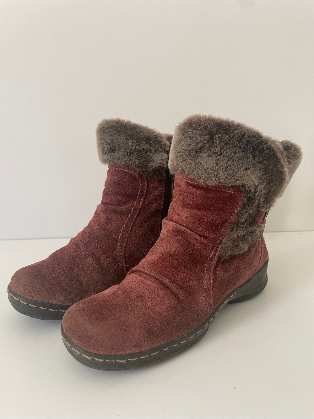 Blondo Sport AquaProtect Burgundy Leather Faux Fur Boots Women’s 7M